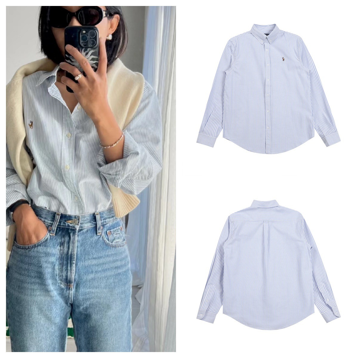Ralph Lauren Unisex 100% Cotton Striped Shirt RL-039