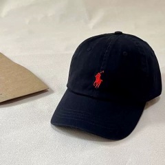 Black with red logo，