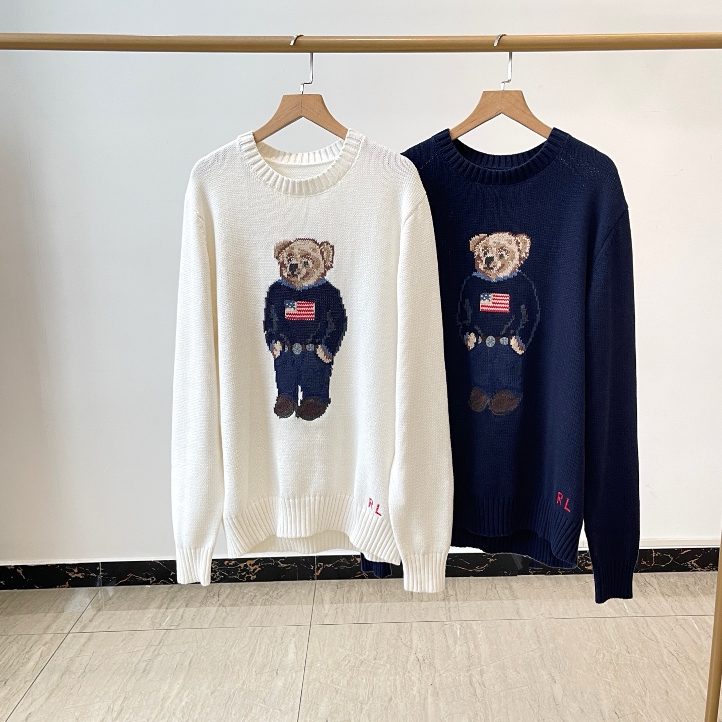 Ralph Lauren Polo Bear Cotton-Linen Men's Sweater #RL-049