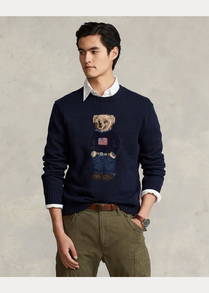 Ralph Lauren Polo Bear Cotton-Linen Men's Sweater #RL-049