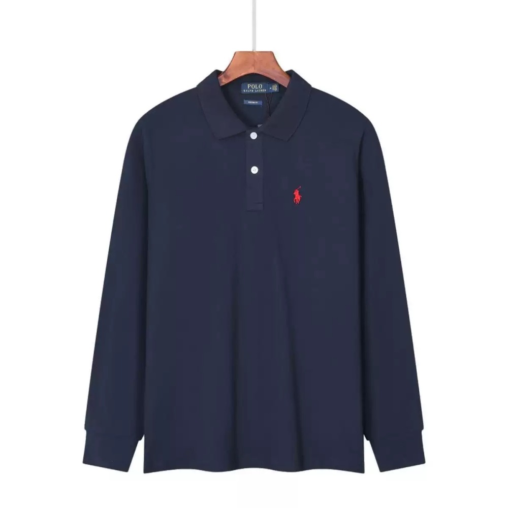 Ralph Lauren Pure Cotton Men's Long Sleeve Polo Shirts RL-070