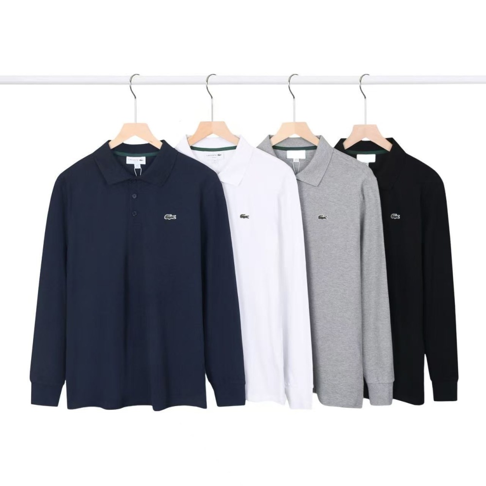 Lacoste Pure Cotton Men's Long Sleeve Polo Shirts LA-015