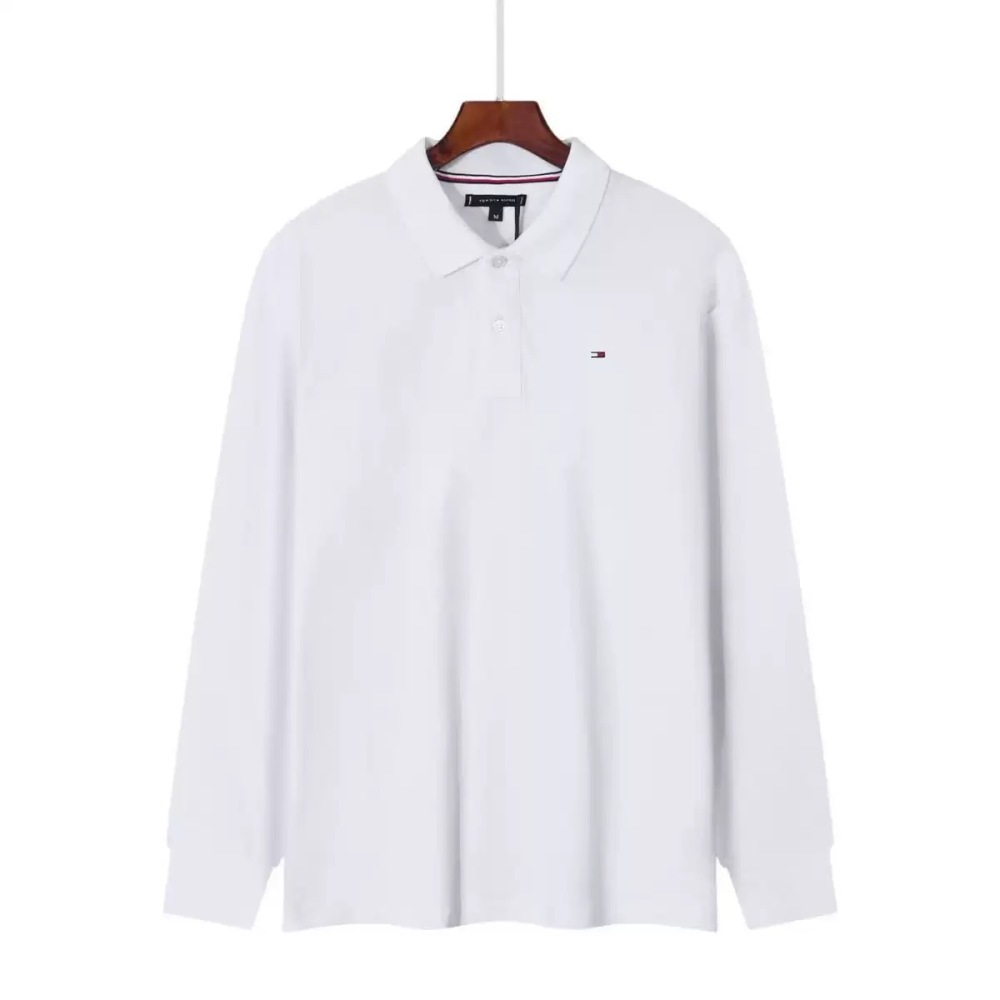 Tommy Hilfiger Pure Cotton Men's Long Sleeve Polo Shirts TM-008