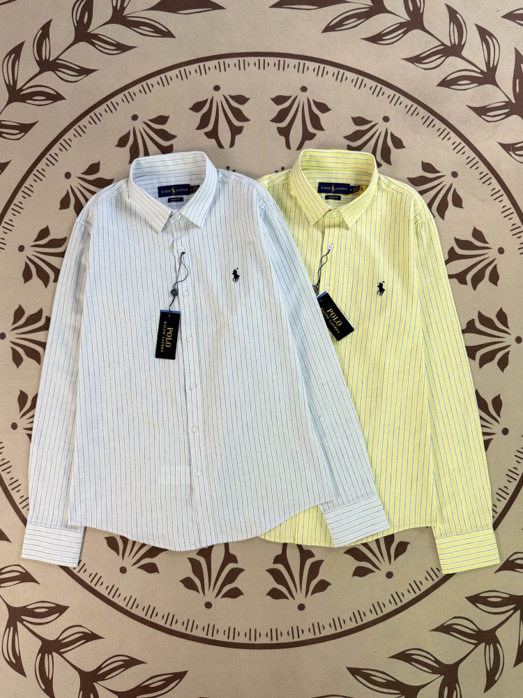 Ralph Lauren Women's Cotton Linen Stripe Shirt RL-071