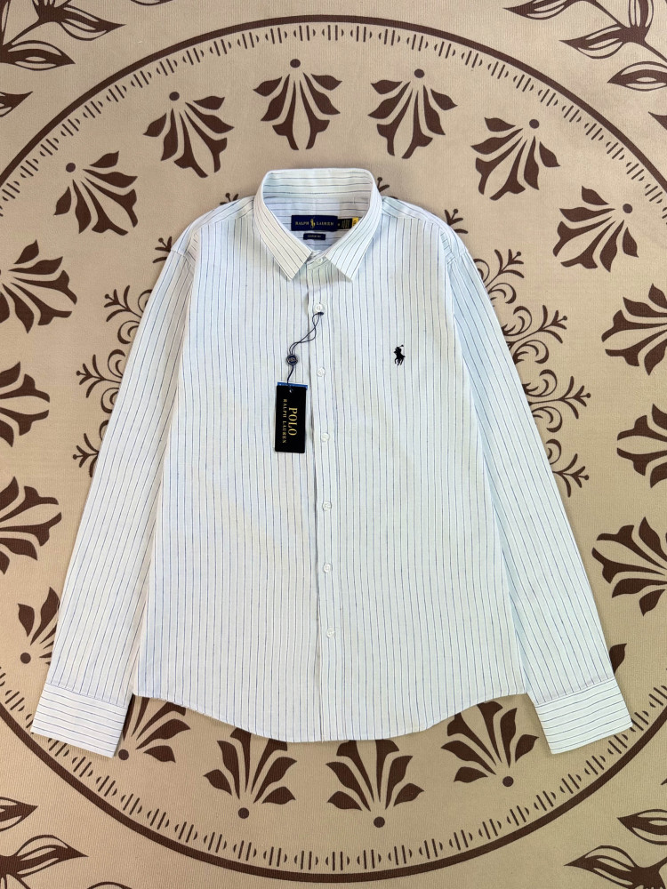 Ralph Lauren Women's Cotton Linen Stripe Shirt RL-071