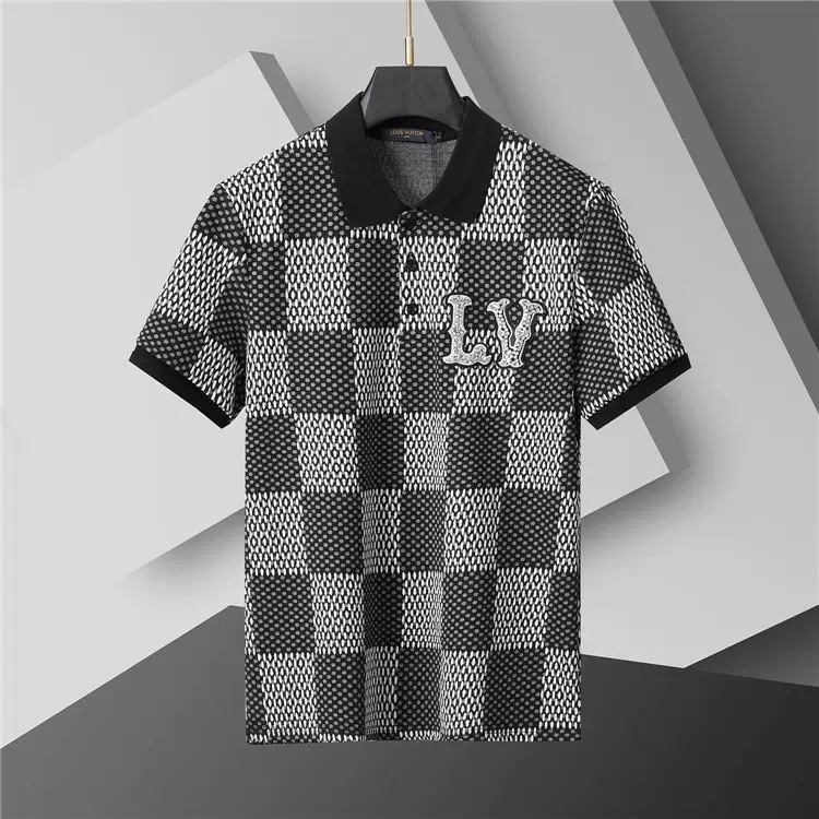 Louis Vuitton Men Cotton Polo Shirt LV-006