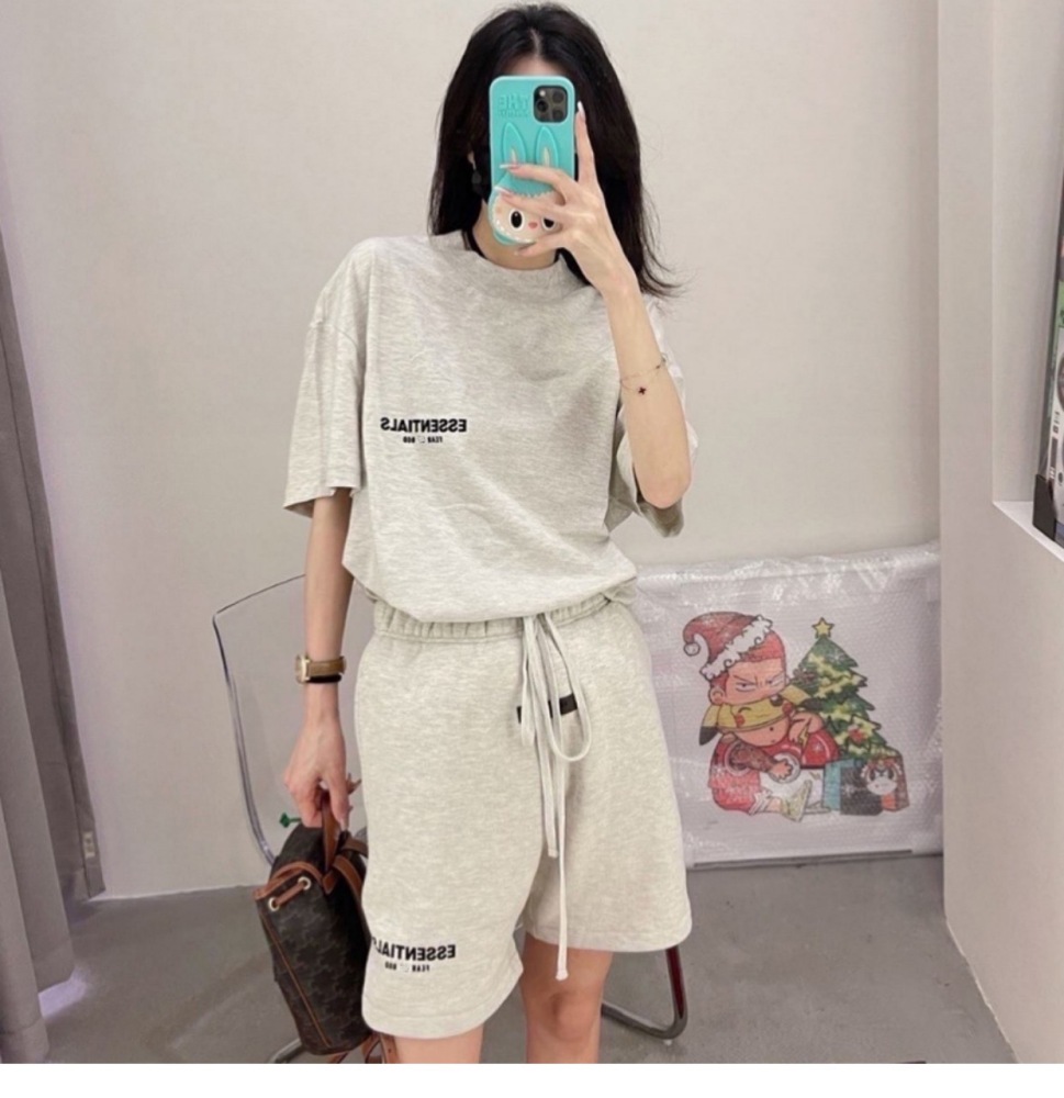 ESSENTIALS Unisex Pure Cotton T-shirt and Short pants Set ES-002