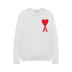 White with red logo