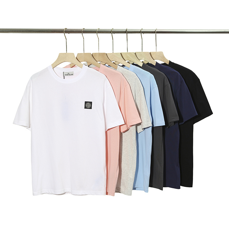 STONE ISLAND Unisex Pure Cotton T-shirt #SI-003