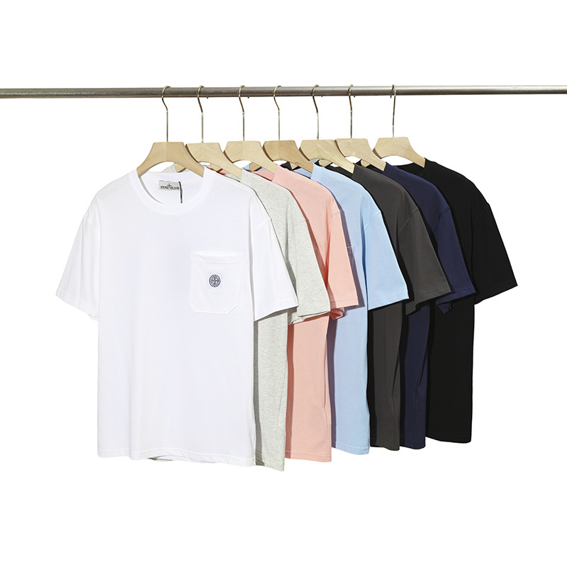 STONE ISLAND Unisex Pure Cotton T-shirt #SI-004