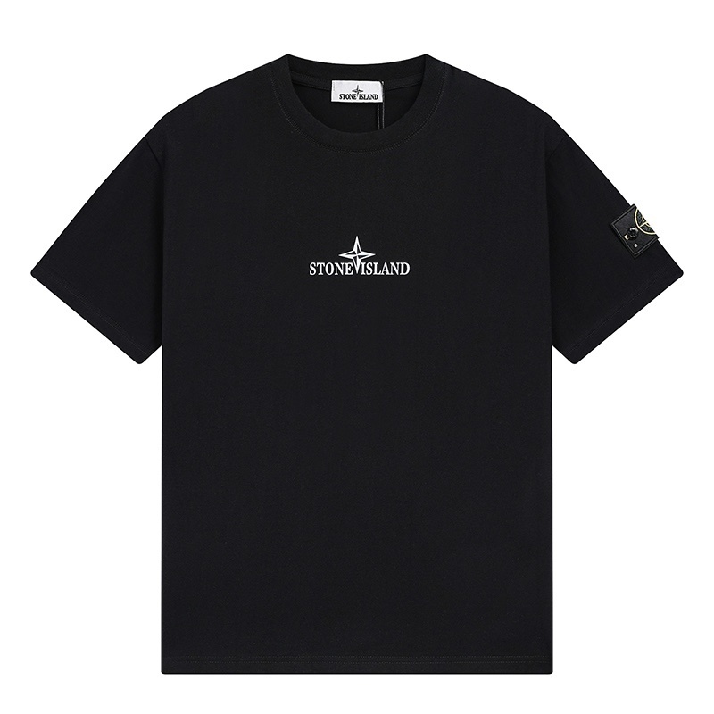 STONE ISLAND Unisex Pure Cotton T-shirt #SI-006