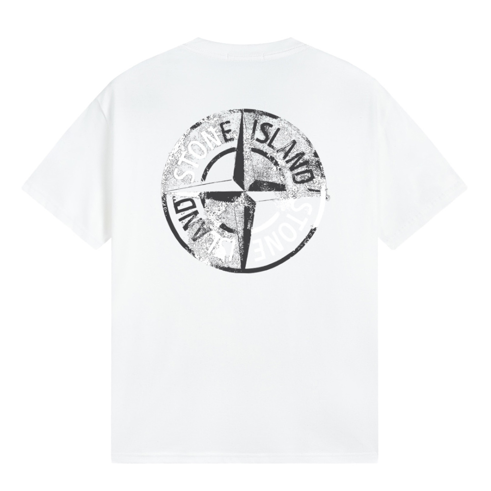 STONE ISLAND Unisex Pure Cotton T-shirt #SI-001