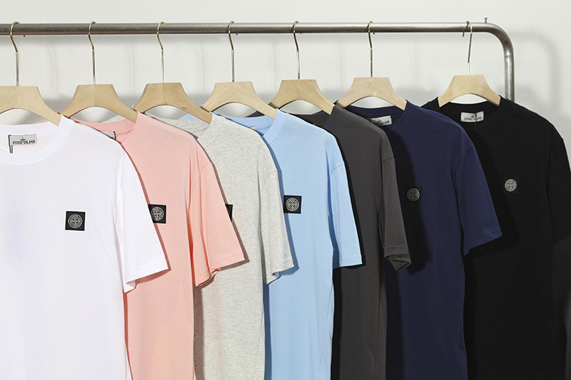STONE ISLAND Unisex Pure Cotton T-shirt #SI-003