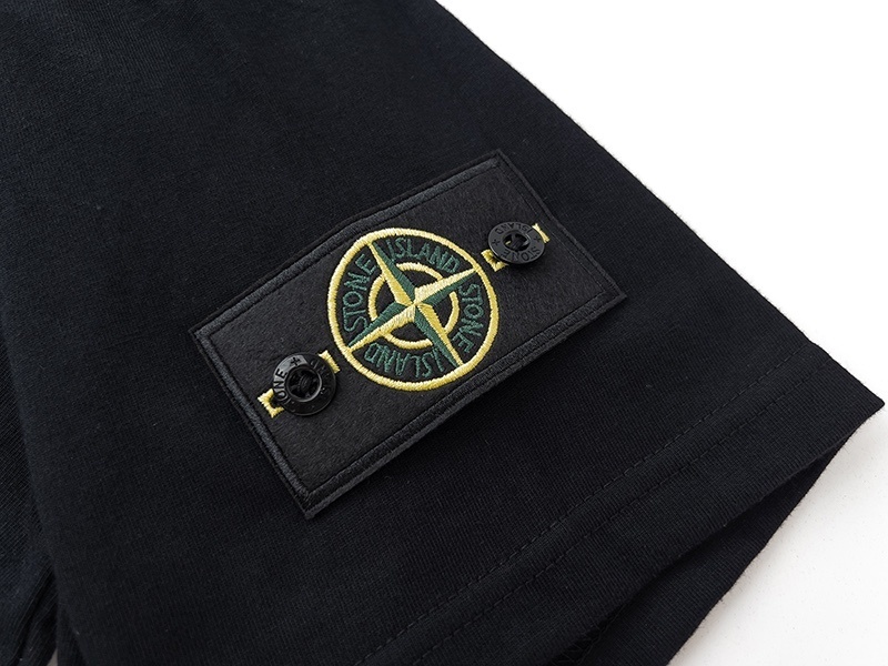 STONE ISLAND Unisex Pure Cotton T-shirt #SI-006