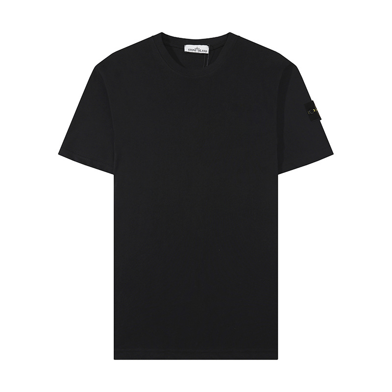 STONE ISLAND Unisex Pure Cotton T-shirt #SI-002