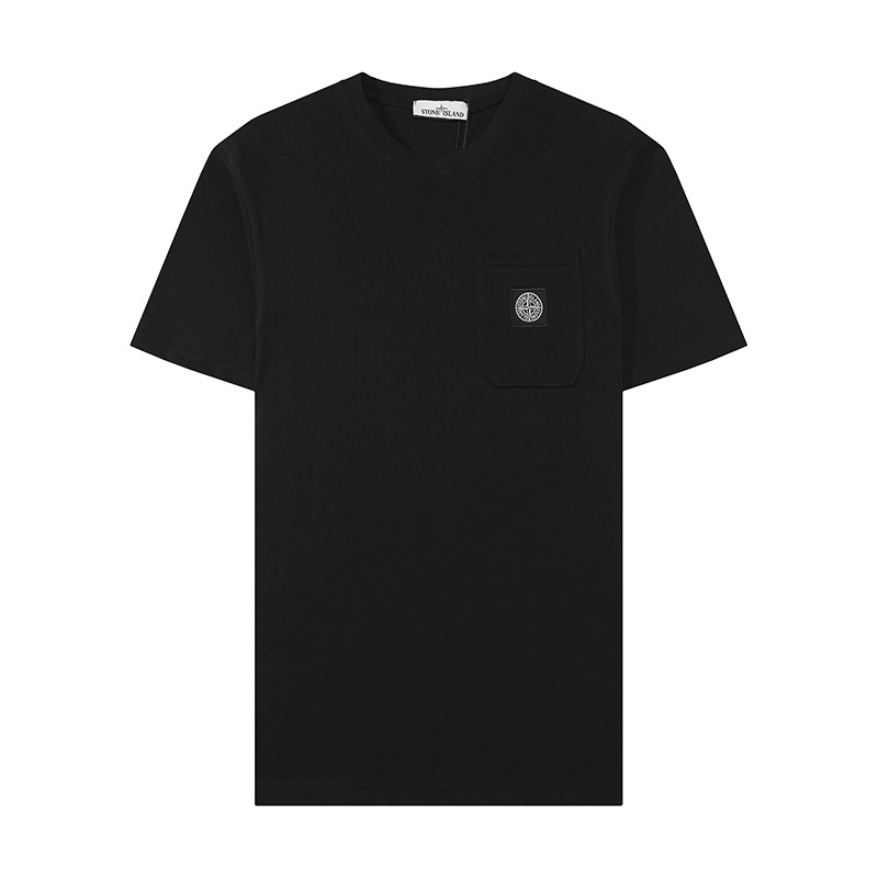 STONE ISLAND Unisex Pure Cotton T-shirt #SI-004