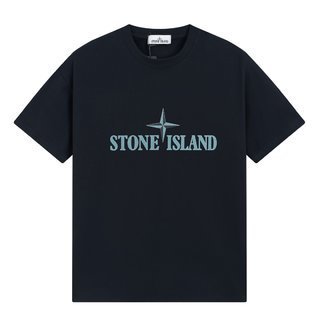 STONE ISLAND Unisex Pure Cotton T-shirt #SI-005