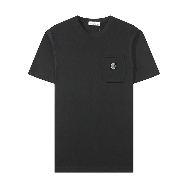 STONE ISLAND Unisex Pure Cotton T-shirt #SI-004