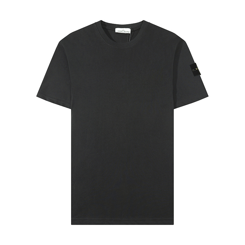 STONE ISLAND Unisex Pure Cotton T-shirt #SI-002