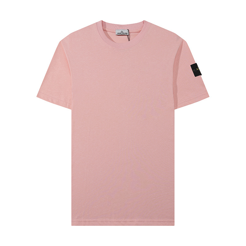 STONE ISLAND Unisex Pure Cotton T-shirt #SI-002