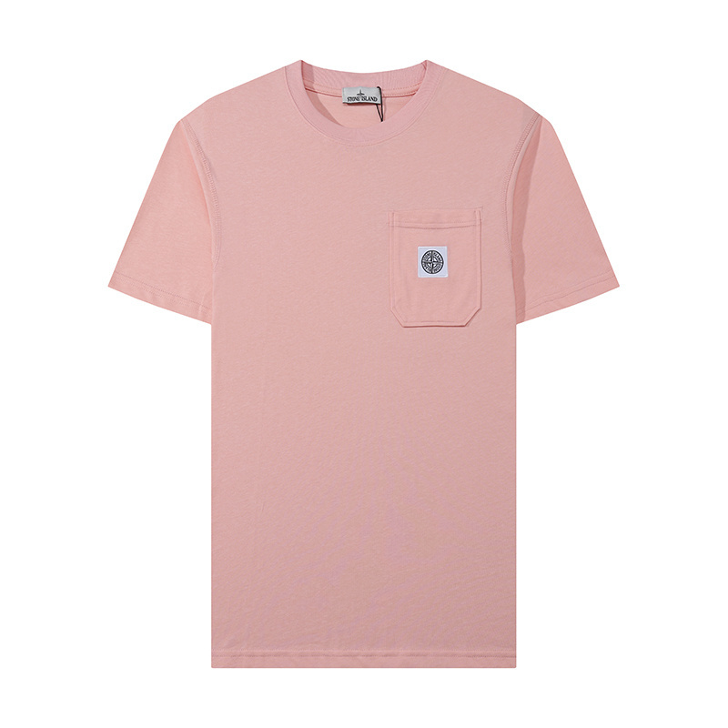 STONE ISLAND Unisex Pure Cotton T-shirt #SI-004