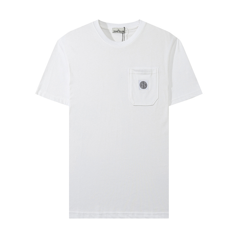 STONE ISLAND Unisex Pure Cotton T-shirt #SI-004