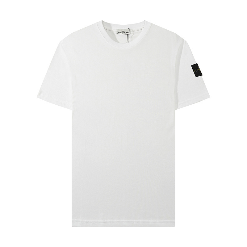 STONE ISLAND Unisex Pure Cotton T-shirt #SI-002