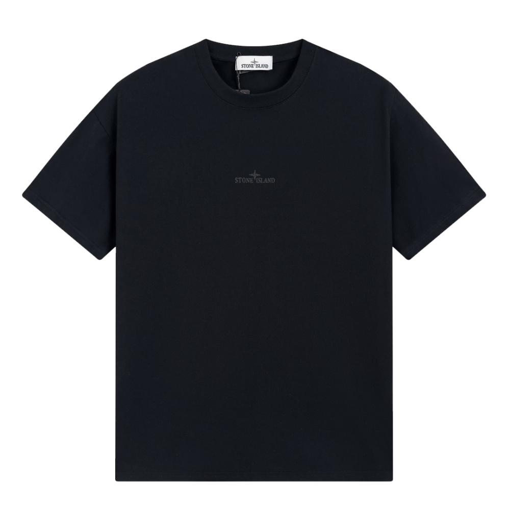 STONE ISLAND Unisex Pure Cotton T-shirt #SI-001