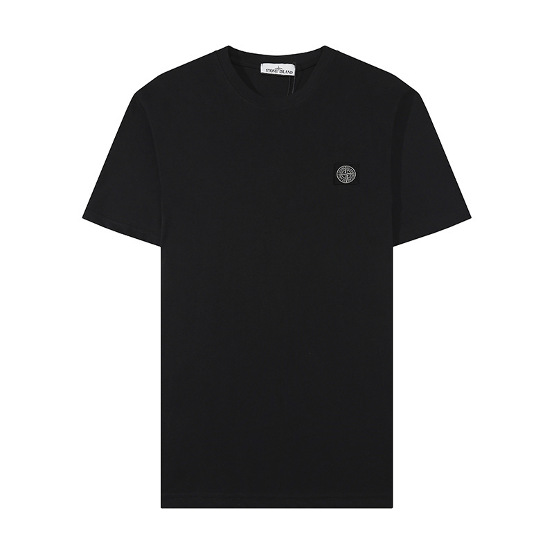 STONE ISLAND Unisex Pure Cotton T-shirt #SI-003