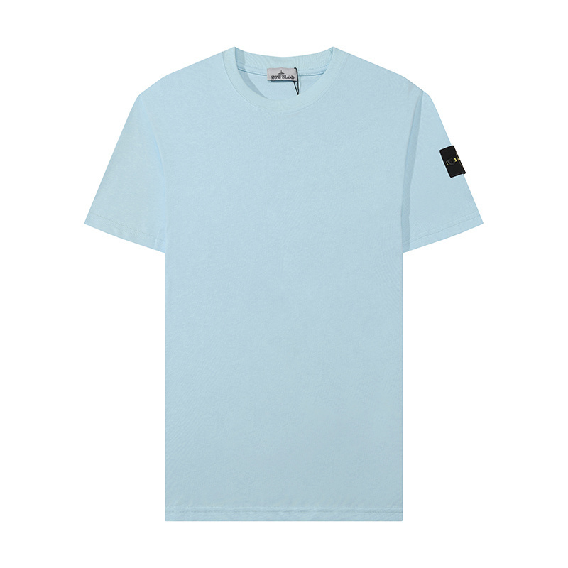 STONE ISLAND Unisex Pure Cotton T-shirt #SI-002