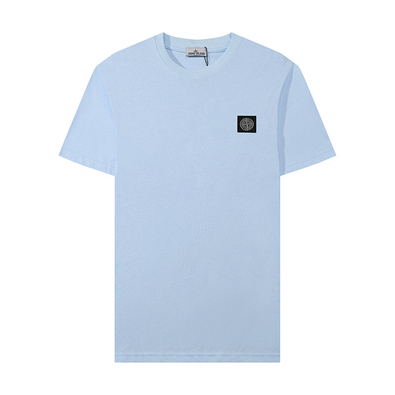 STONE ISLAND Unisex Pure Cotton T-shirt #SI-003