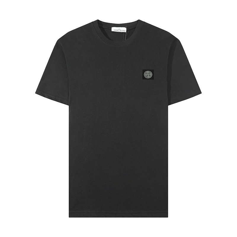 STONE ISLAND Unisex Pure Cotton T-shirt #SI-003