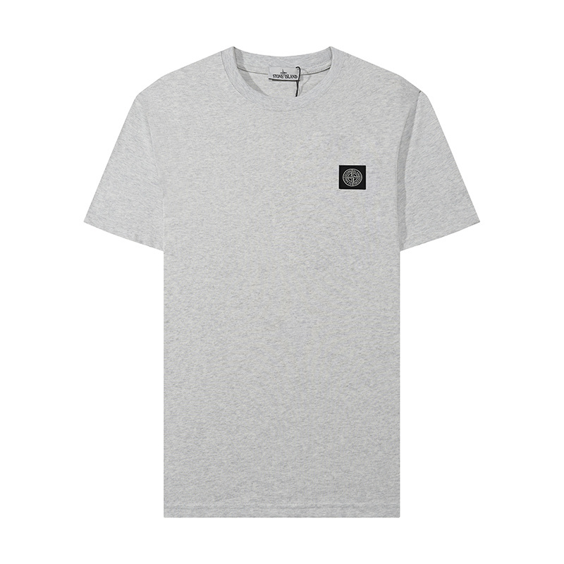 STONE ISLAND Unisex Pure Cotton T-shirt #SI-003