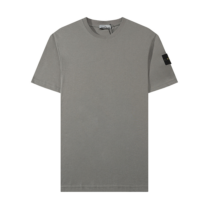 STONE ISLAND Unisex Pure Cotton T-shirt #SI-002