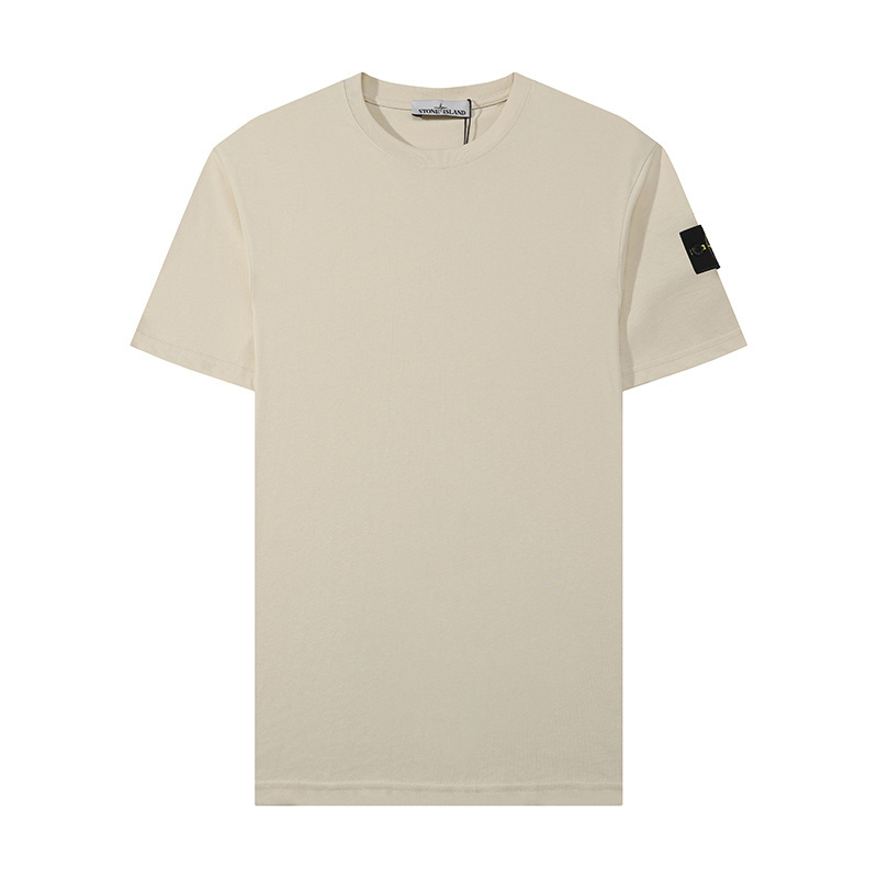 STONE ISLAND Unisex Pure Cotton T-shirt #SI-002