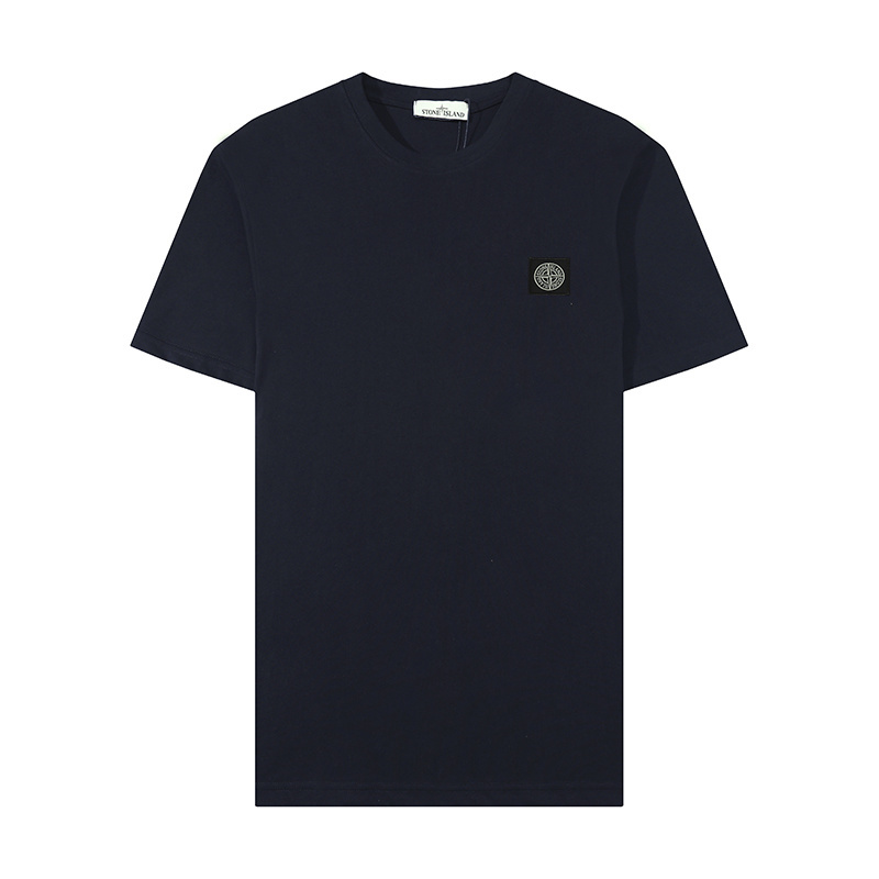 STONE ISLAND Unisex Pure Cotton T-shirt #SI-003
