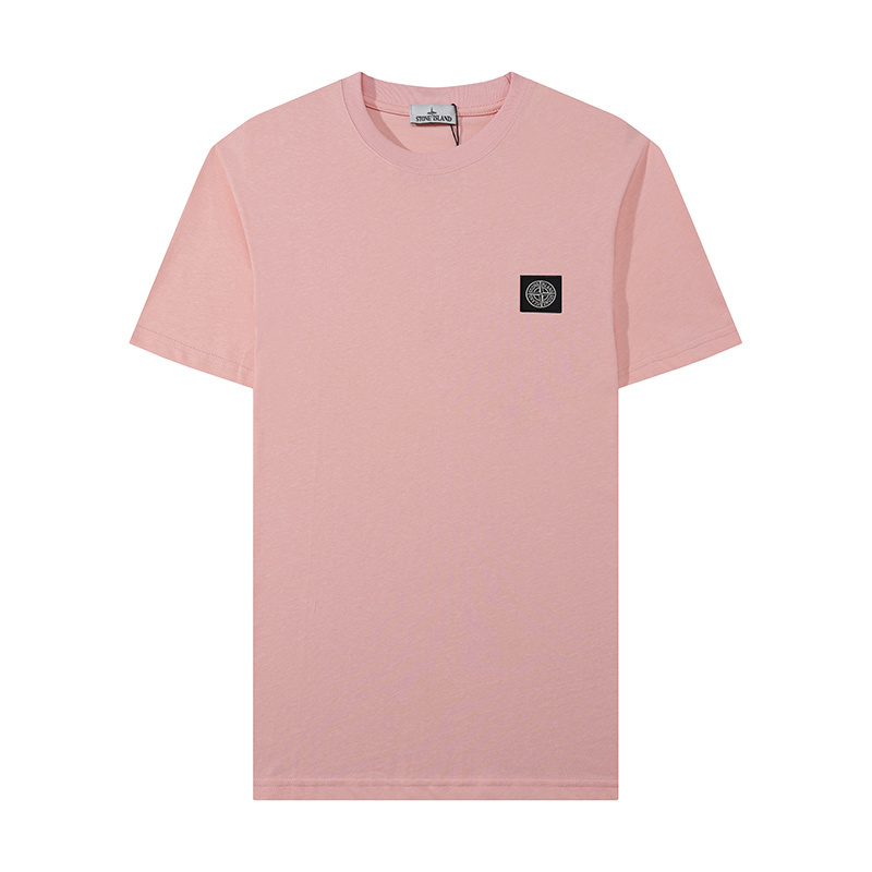 STONE ISLAND Unisex Pure Cotton T-shirt #SI-003
