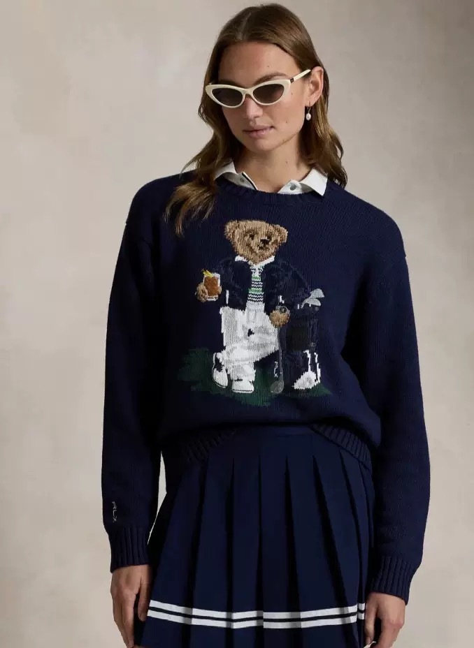 Ralph Lauren Polo Bear Women Cotton Sweater #RL-058