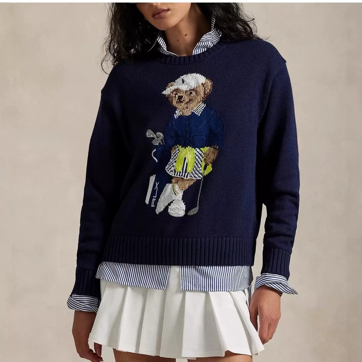 Ralph Lauren Polo Bear Women Cotton Sweater #RL-058