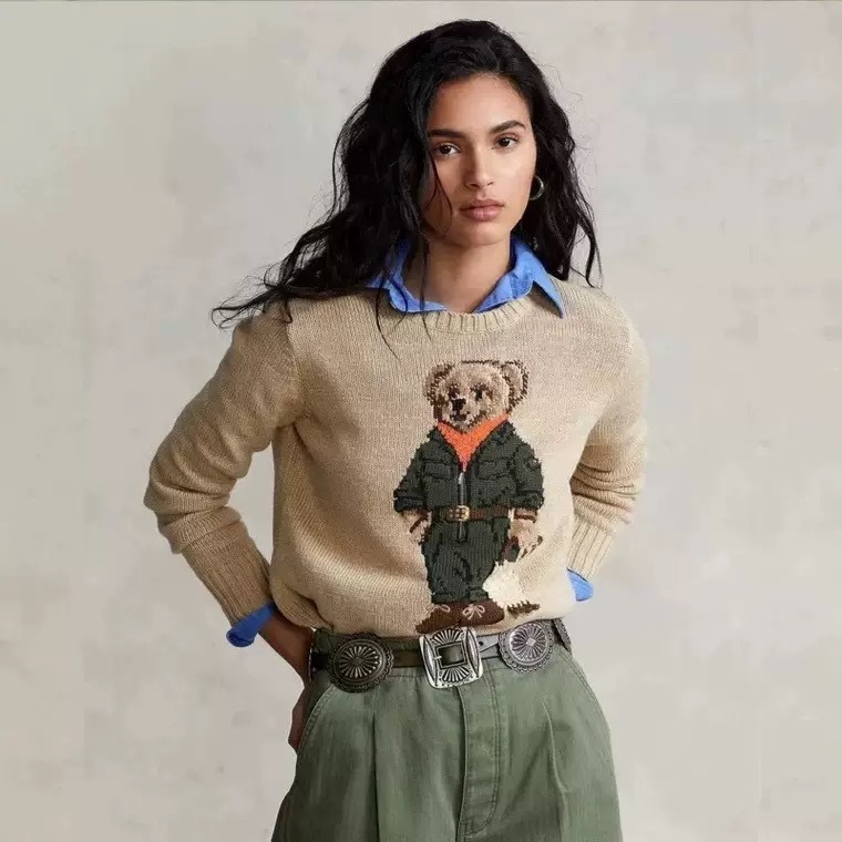 Ralph Lauren Polo Bear Women Cotton Sweater #RL-058