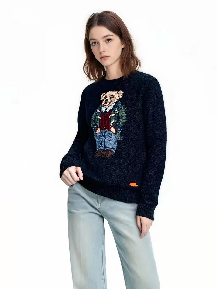 Ralph Lauren Polo Bear Women Cotton Sweater #RL-058