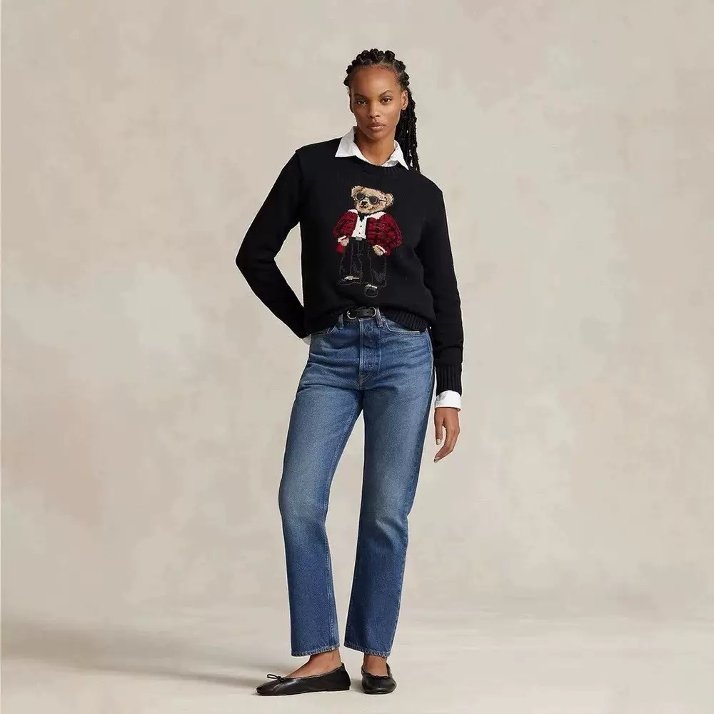 Ralph Lauren Polo Bear Women Cotton Sweater #RL-058