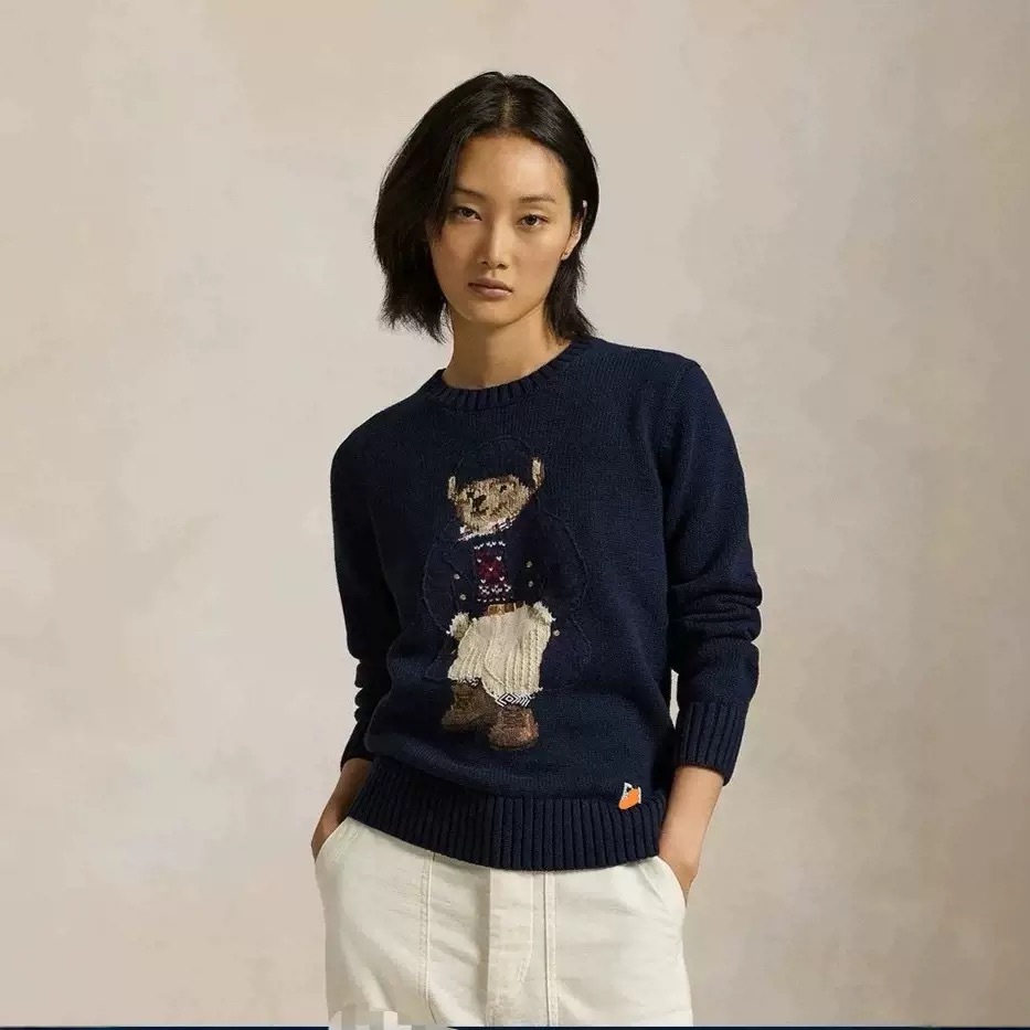 Ralph Lauren Polo Bear Women Cotton Sweater #RL-058