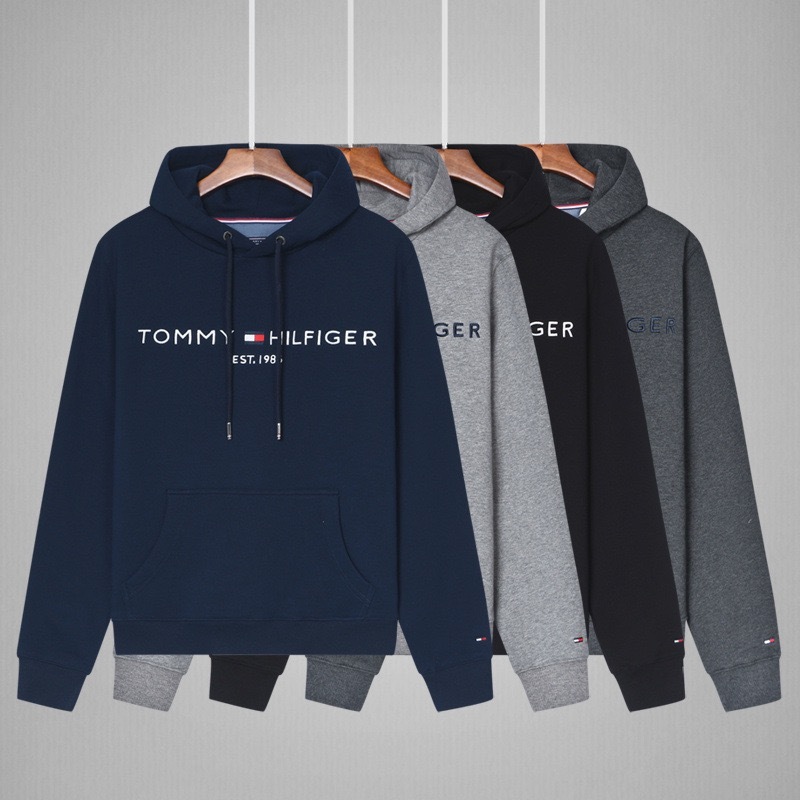 Tommy Hilfiger Pure Cotton Men Women's Autumn Winter Hoodie TH-010