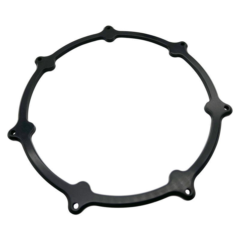 Precision CNC machined aluminum mounting ring and gasket flange for industrial and automotive applications
