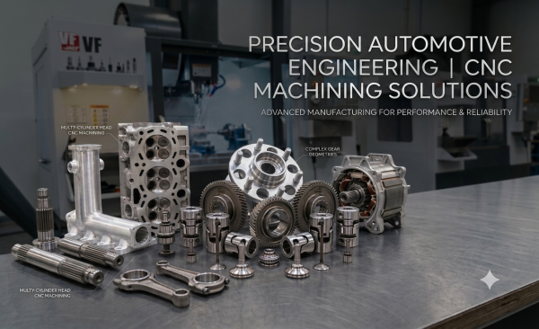 Automotive CNC machined metal parts application