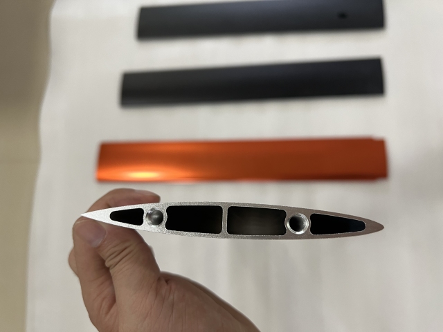 Precision CNC-machined aluminum hydrofoil mast with NACA hydrodynamic profile for Efoil systems