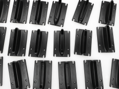 Precision-milled lightweight aluminum hydrofoil mounting plate with flow-through cooling slots for racing applications