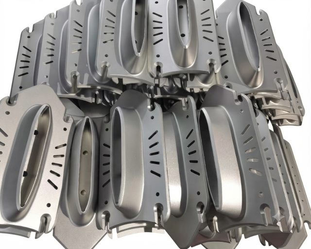Precision-milled lightweight aluminum hydrofoil mounting plate with flow-through cooling slots for racing applications