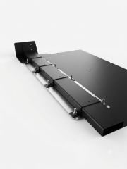 304 Stainless Steel Cross Reinforcement Ramp Mirror Plate Assembly with riveted sheet metal construction for mobility vehicles